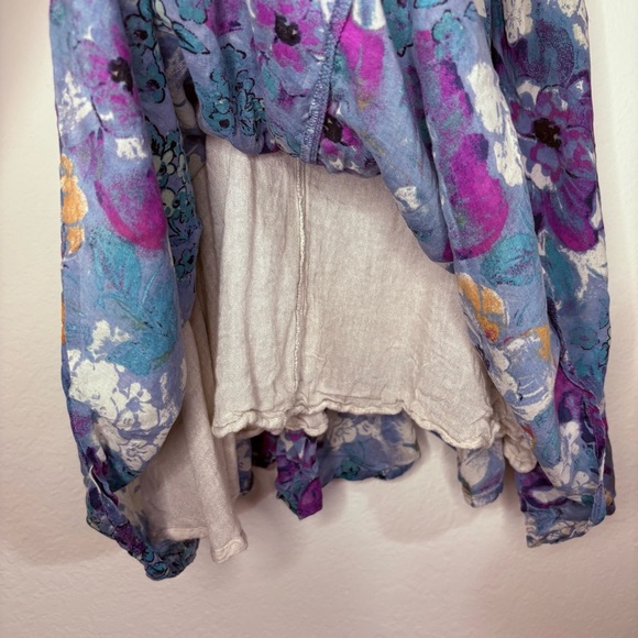 Free People Freddy Tie Floral Mini Dress size Large - Picture 9 of 15